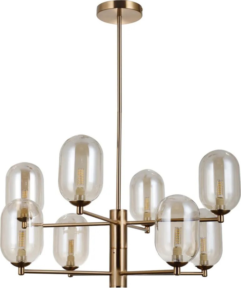 ITALUX PND-4215-8-HBR PERANO Vintage Csillár Antik Bronz, Borostyán G9 IP20