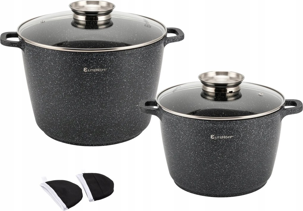 Gránit Edények Edénykészlet 10L és 6L Elitehoff 7014 Indukciós