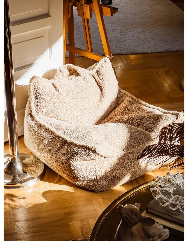 Világosbarna buklé gyerek babzsákfotel Chair – Wigiwama