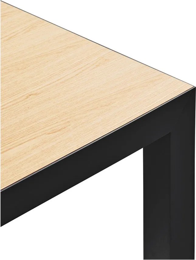 Étkezőasztal tölgyfa asztallappal 75x180 cm Alma – Teulat