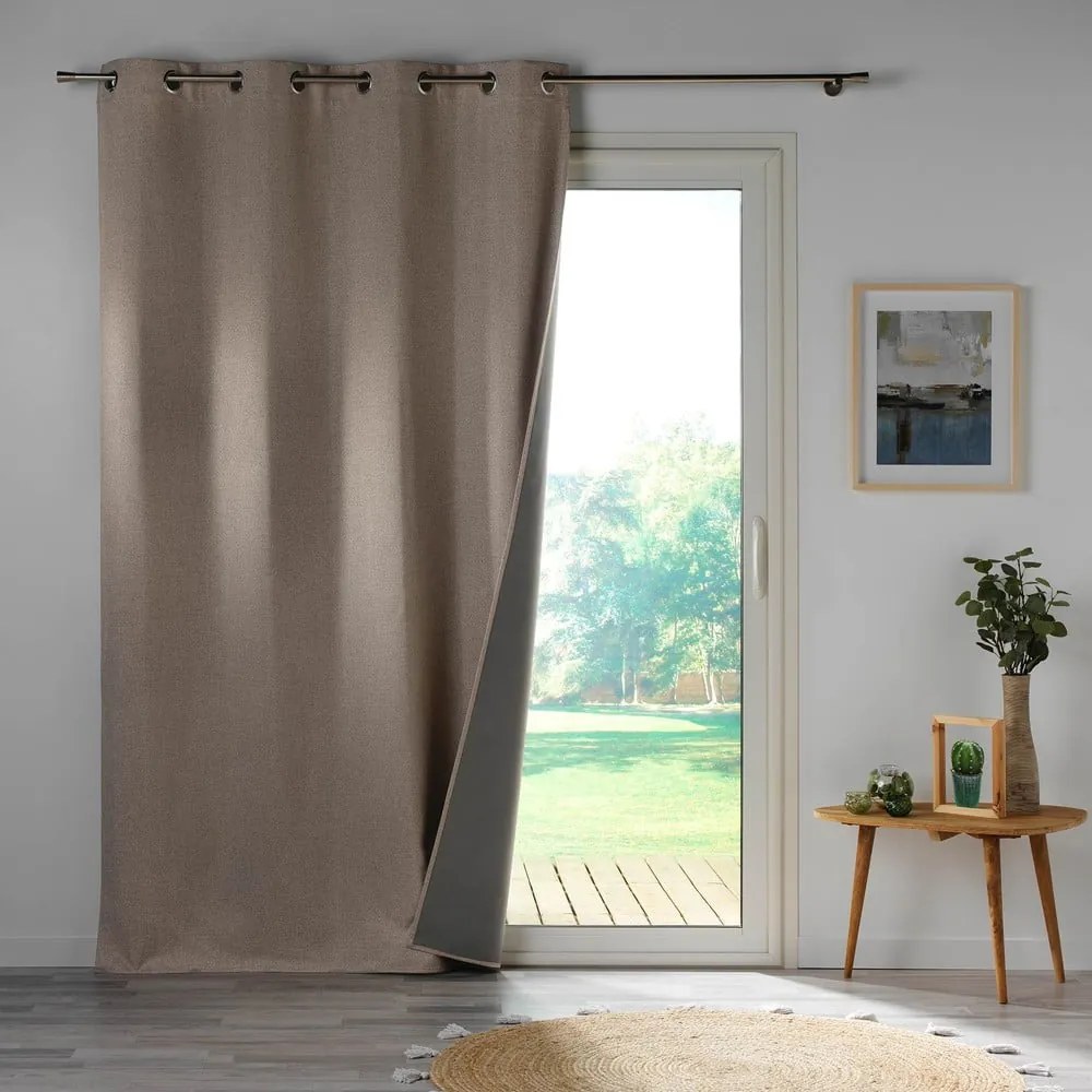 Bézs sötétítő függöny 140x260 cm Crepuscule – douceur d'intérieur