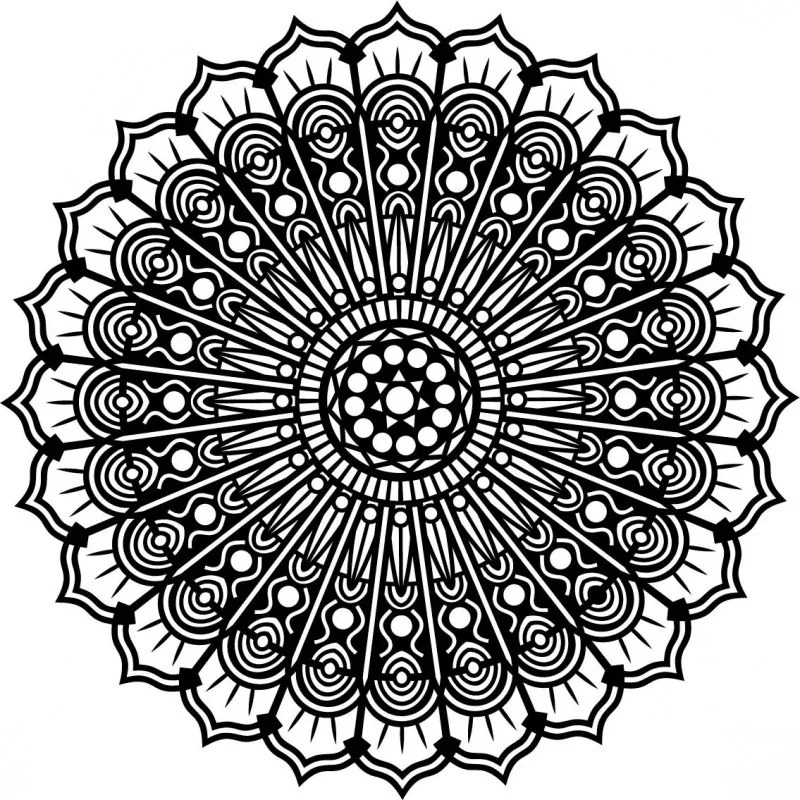 Fából készült falikép – Mandala, a béke virága | KLAROT