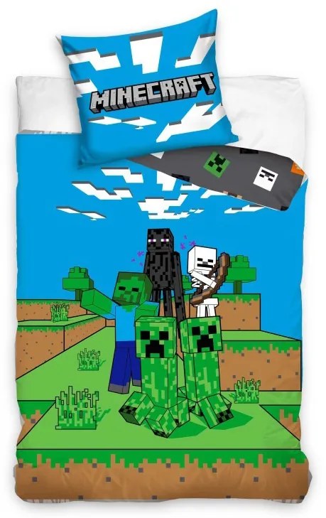 Pamut MINECRAFT Creeper ágynemű - 140x200 cm