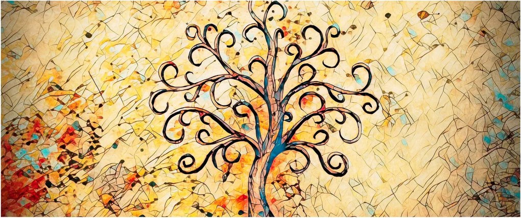 Kép - Mozaik életfa (120x50 cm)