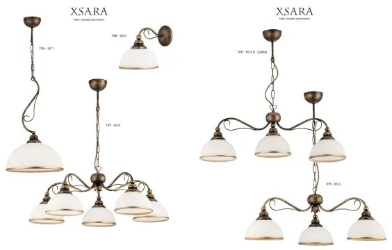 Jupiter XS3B - Függeszték XSARA 3xE27/60W/230V