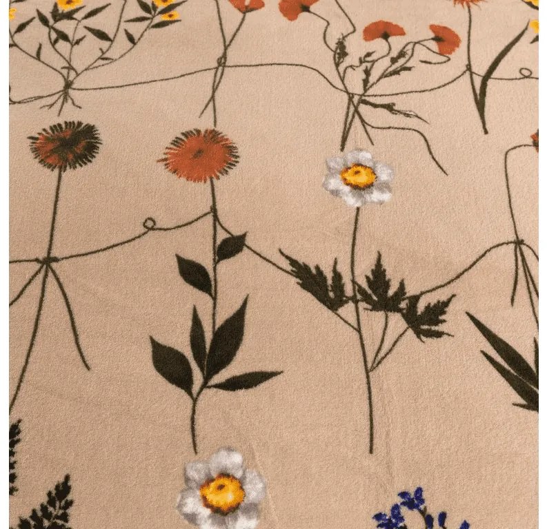 Mikroplüss ágyneműhuzat HERBÁRIUM bézs Ágyneműhuzat mérete: 2 db 70 x 90 cm | 200 x 220 cm