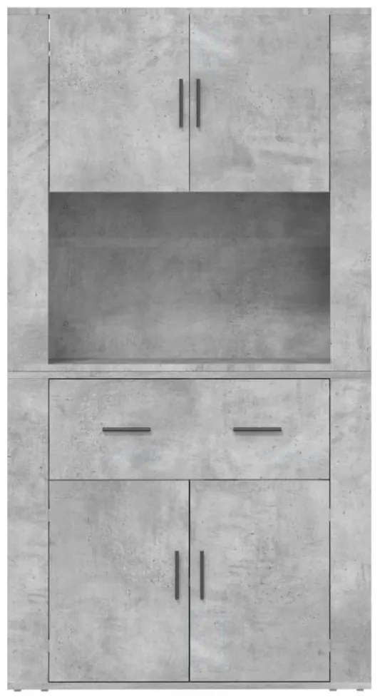 vidaXL betonszürke szerelt fa magasszekrény