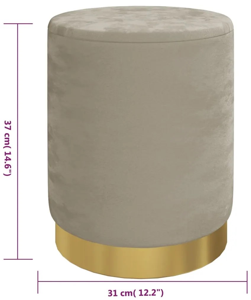 sötétszürke kerek bársonyülőke tárolóval 31 x 37 cm