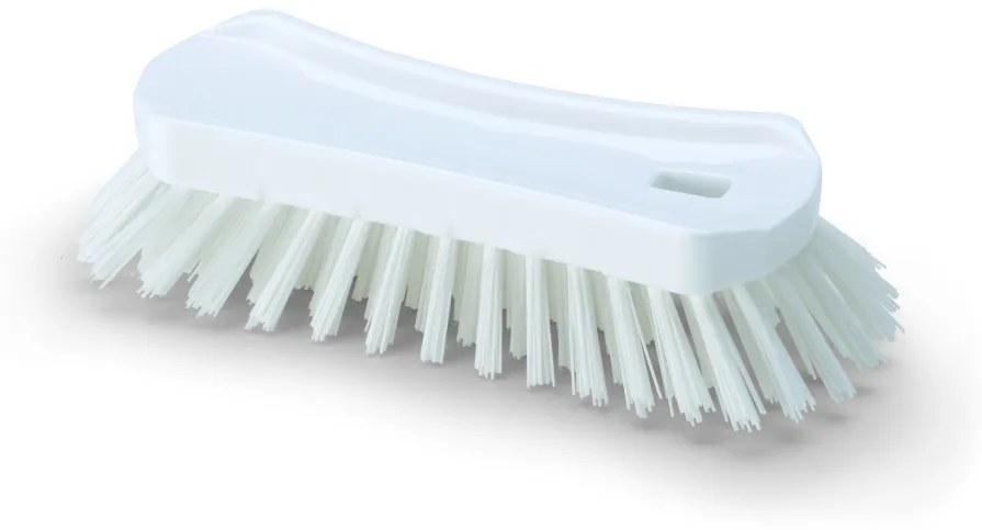 Igeax élelmiszeripari ergonómikus kézi súroló kefe fehér 0,5mm közepes sörtével