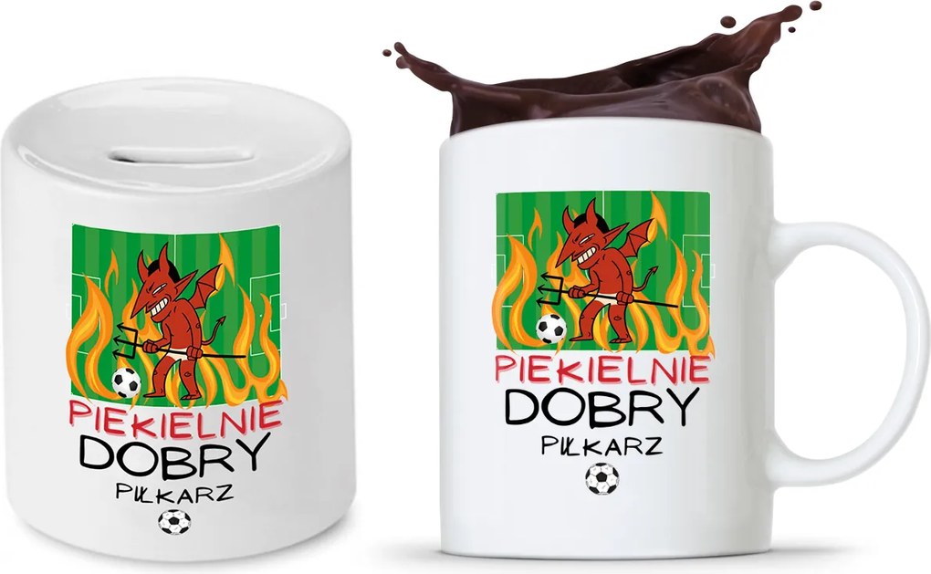 Labdarúgó Bögre Persely Szett Ajándék fényképes nyomtatással