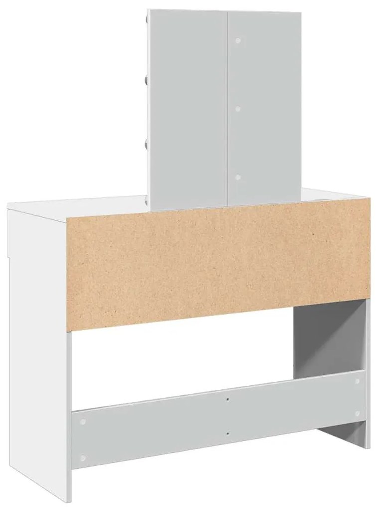 fehér fésülködőasztal LED-del 100 x 40 x 130 cm