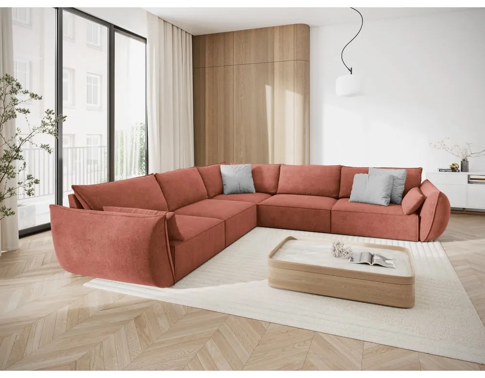 Piros sarokkanapé (variálható) Vanda – Mazzini Sofas