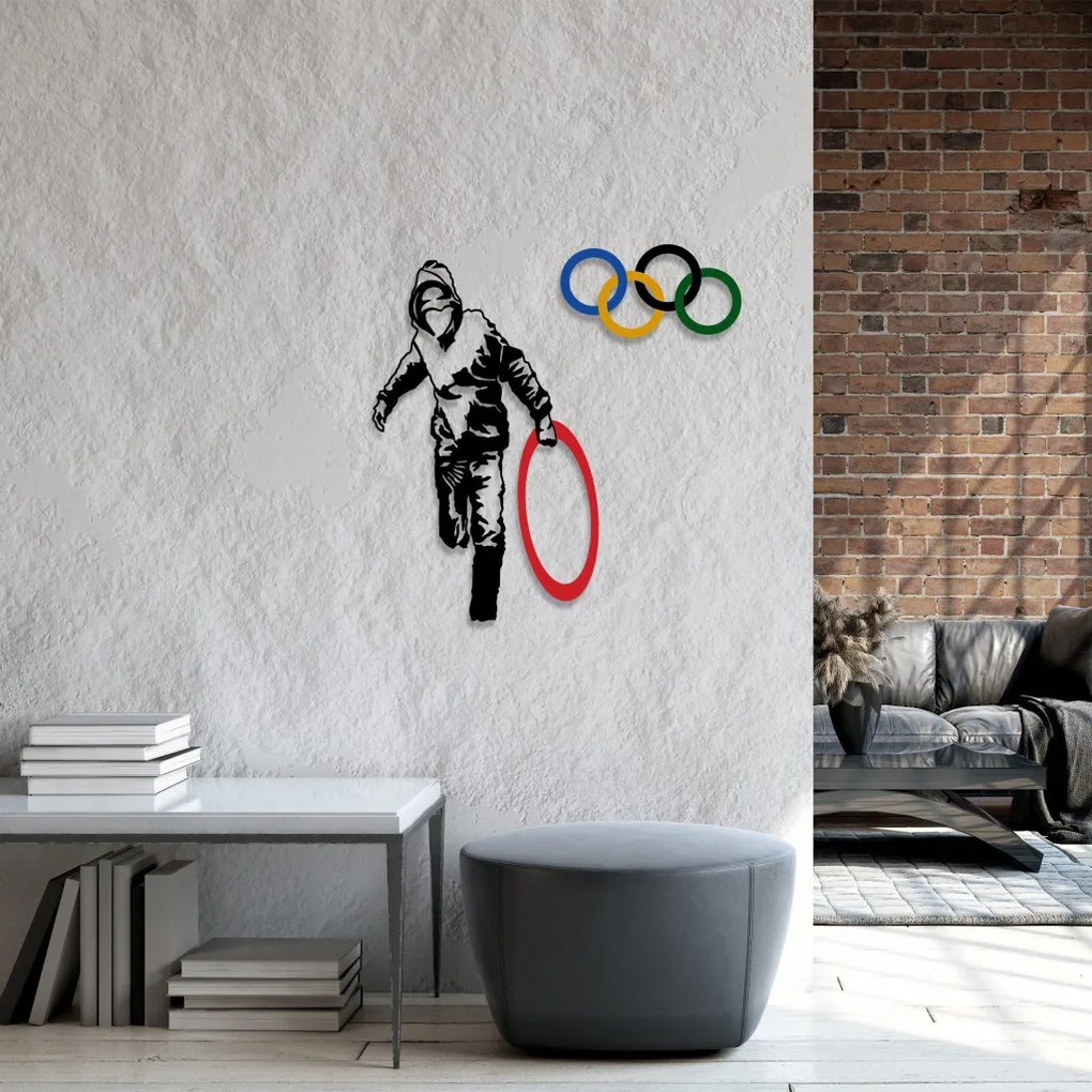 Banksy fém faldekoráció - 7