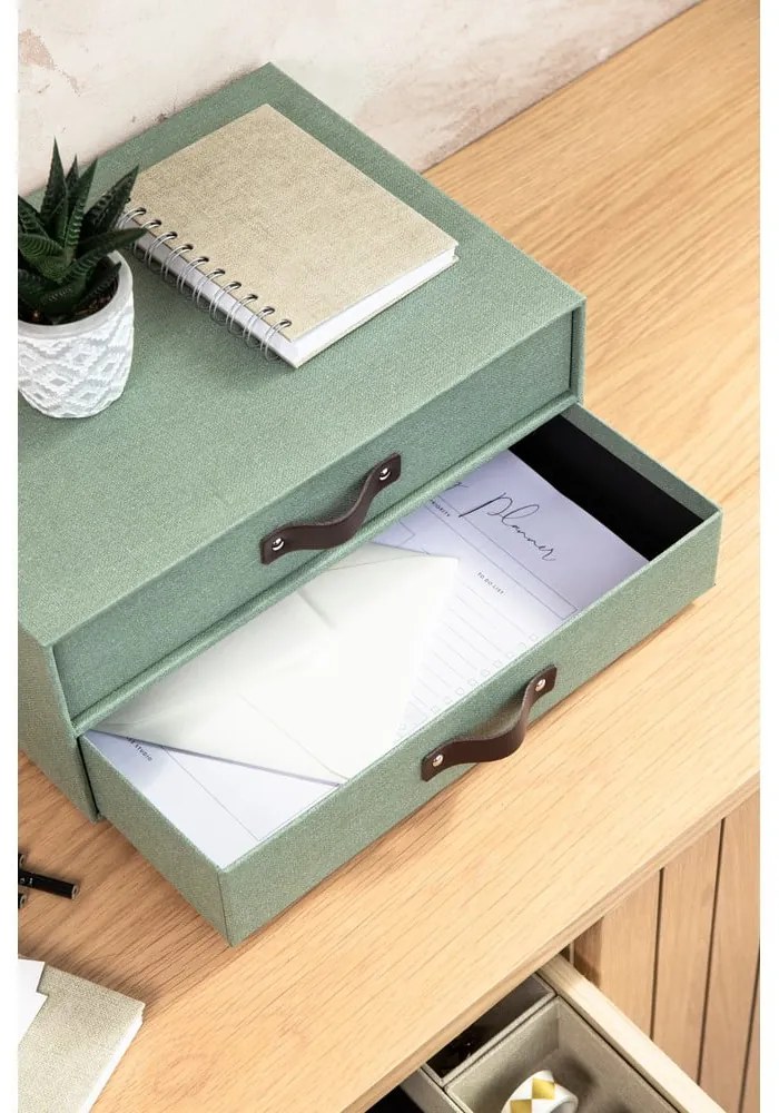 Zöld karton fiókos rendszerező Birger Canvas Paper Laminate – Bigso