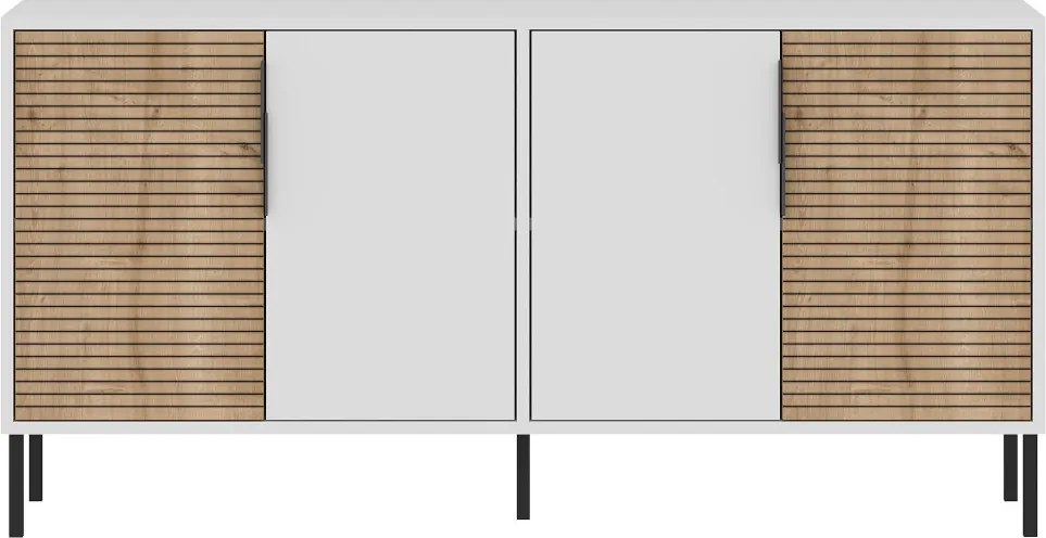 Zerra komód, fehér-zafír tölgy, 150 cm