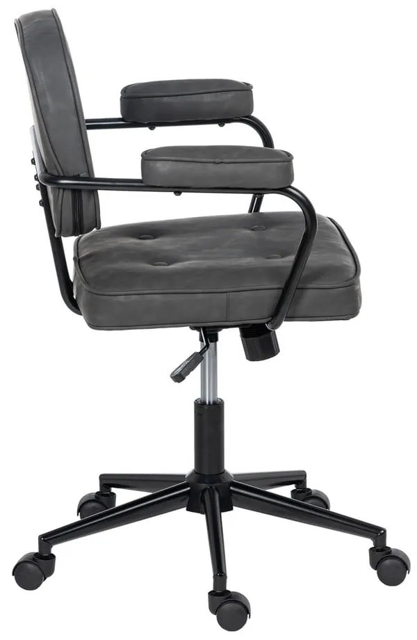 Antracitszürke bőrutánzat irodai szék – Ixia