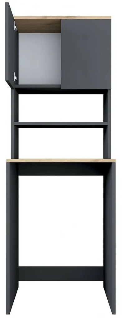 Karin Anthracite and Walnut szekrény mosógép fölé