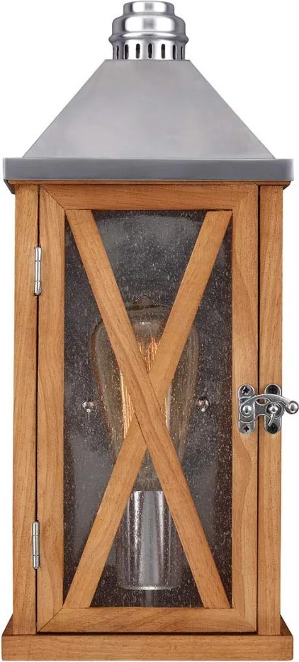 ELSTEAD FE-LUMIERE-S2OAK LUMIERE Klasszikus Kültéri Fali Lámpa Tölgy, Ezüst E27 IP44