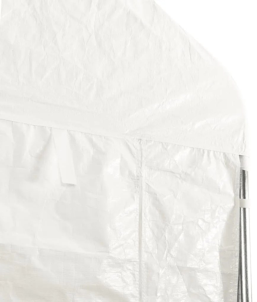 fehér polietilén pavilon tetővel 8,92 x 5,88 x 3,75 m