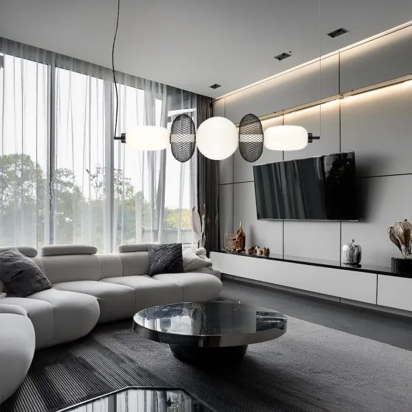 LED Csillár zsinóron ARAME LED/32W/230V fekete