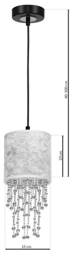 Csillár zsinóron ALMERIA 1xE27/60W/230V