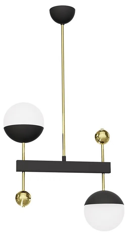 Jupiter 1986 - Csillár rúdon DEGO 2xG9/10W/230V fekete/arany