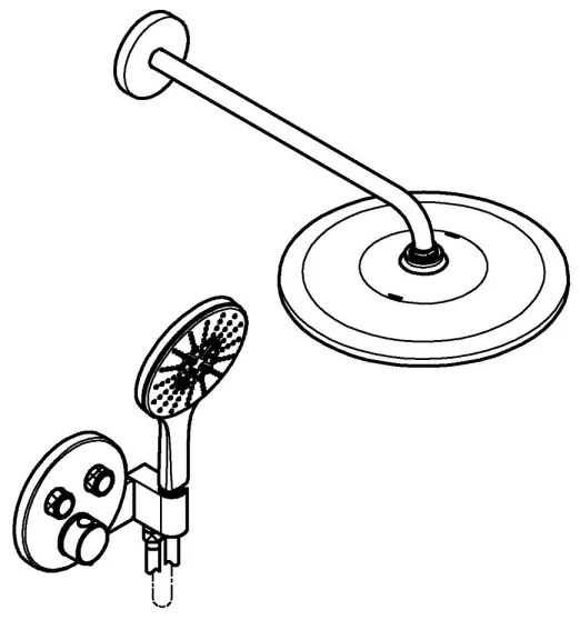 GROHE 34877000 - VITALIO RAIN MONO 310 zuhanyrendszer, fényes króm