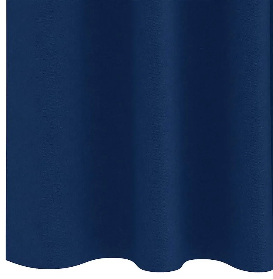 Függönyök függönyökkel 2 pcs Sötétkék 225x140cm Poliészter