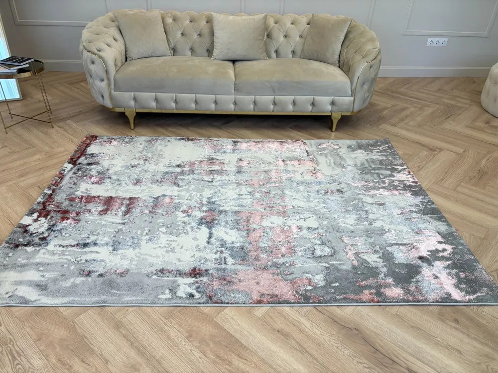 Sunset szürke-rózsaszín design szőnyeg 240x330