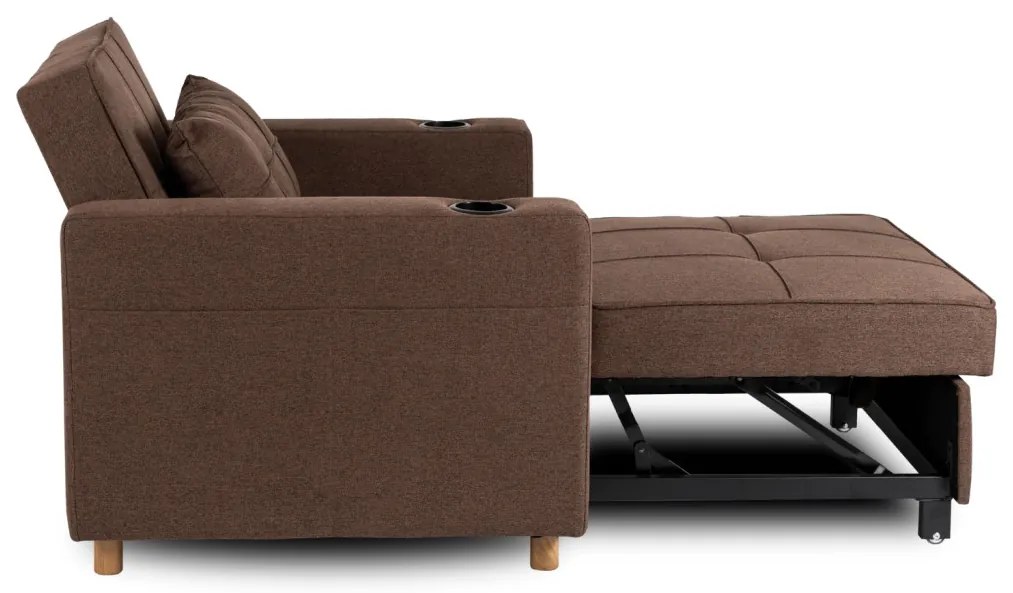 Fotel Rozkładany SOLOR Brązowy