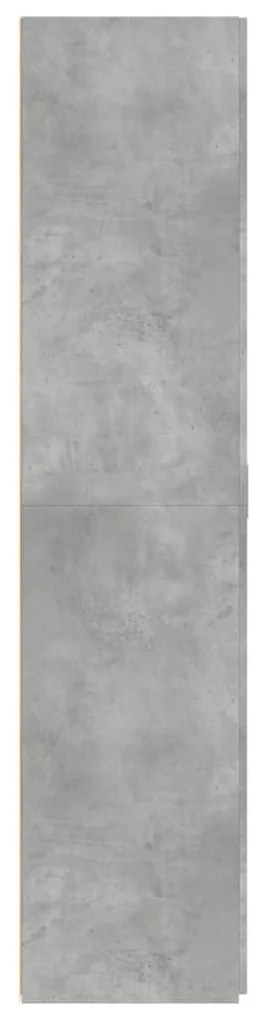 betonszürke szerelt fa magasszekrény 70 x 42,5 x 185 cm