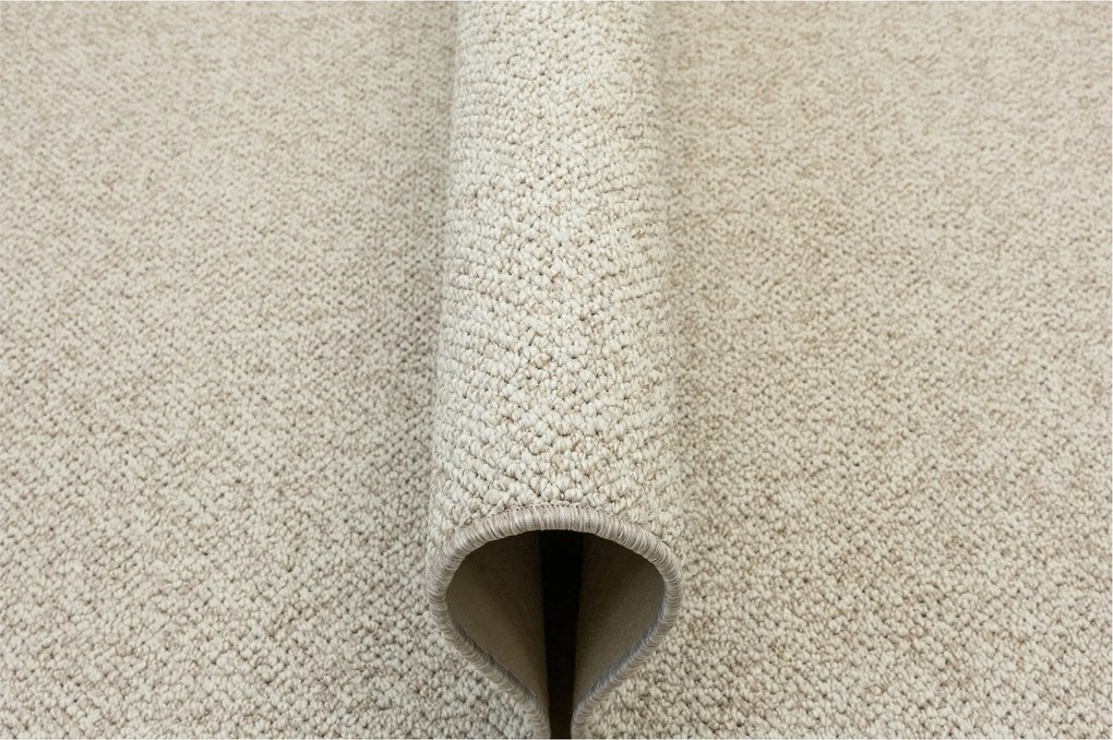 Hurokszőnyeg Nappaliba Bézs Krém Vastag Szövőszék Filc Lewis 200x200 cm