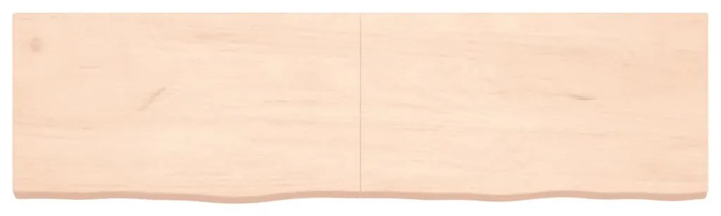 kezeletlen tömör tölgyfa fali polc 180x50x(2-6) cm