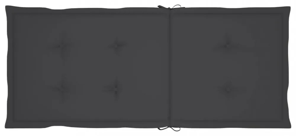 4 db tömör tíkfa kerti szék antracitszürke párnával