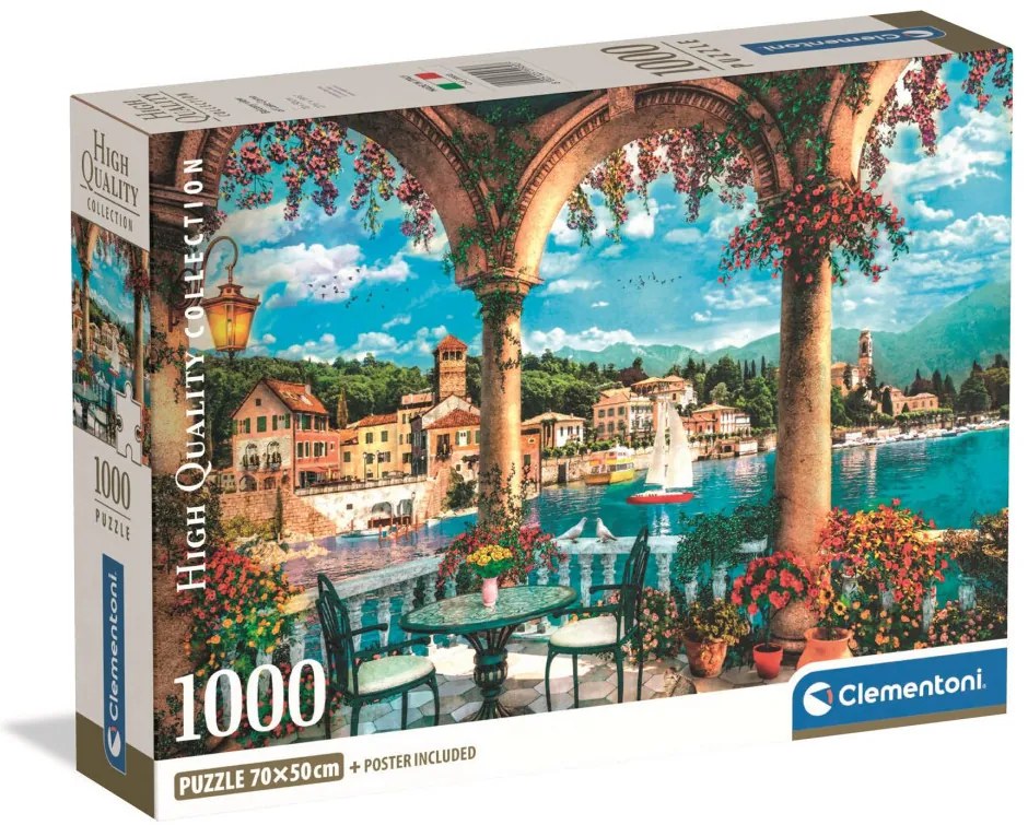 Olaszország View of Lake Como 1000 db-os Compact puzzle Clementoni