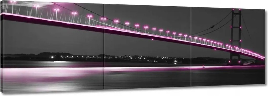 Vászonkép 60x20 Lila világítás