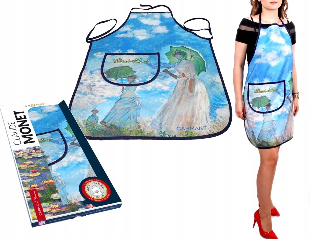 Konyhai kötény C. Monet, Nő esernyővel