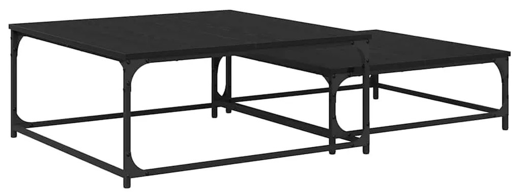 Fészkelt Kávézó Asztal 2 pcs Musta tammi 80 x 8035 x cm Faanyag