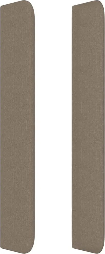 tópszínű szövet fejtámla szárnyakkal 93x16x118/128 cm