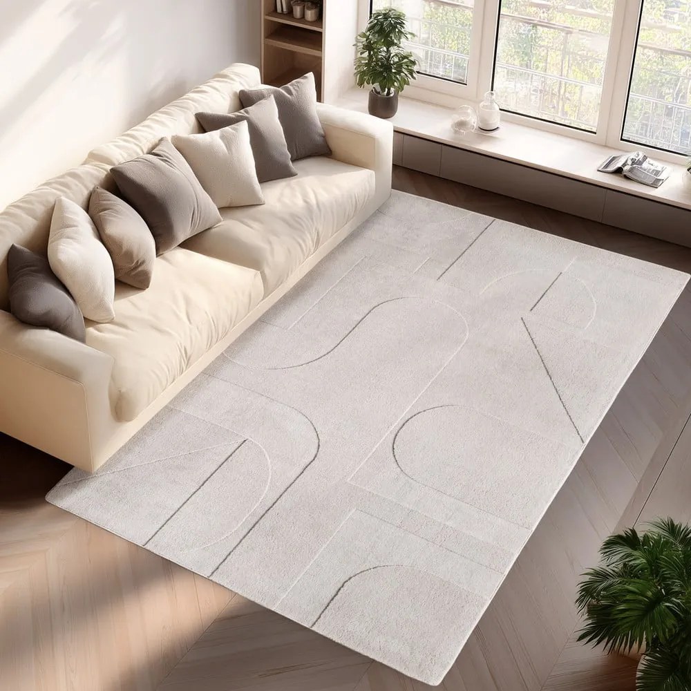 Krémszínű mosható szőnyeg 200x290 cm Pompei 1614 – Ayyildiz Carpets