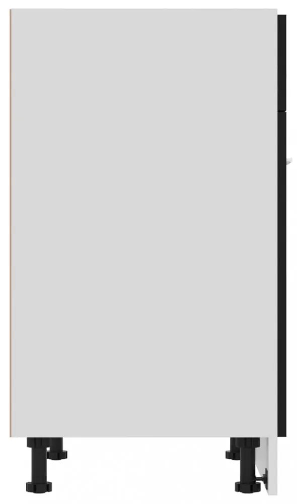 “Lyon” fekete szerelt fa fiókos alsószekrény 60 x 46 x 81,5 cm