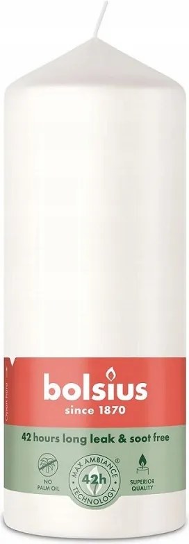 Gyertyatartó Cloudy White fehér paraffin Bolsius 1 db