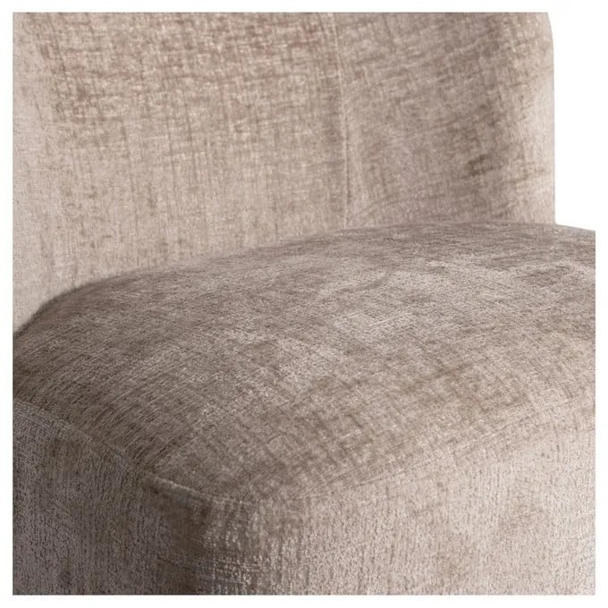 Világosbarna bársony fotel Atty – WOOOD