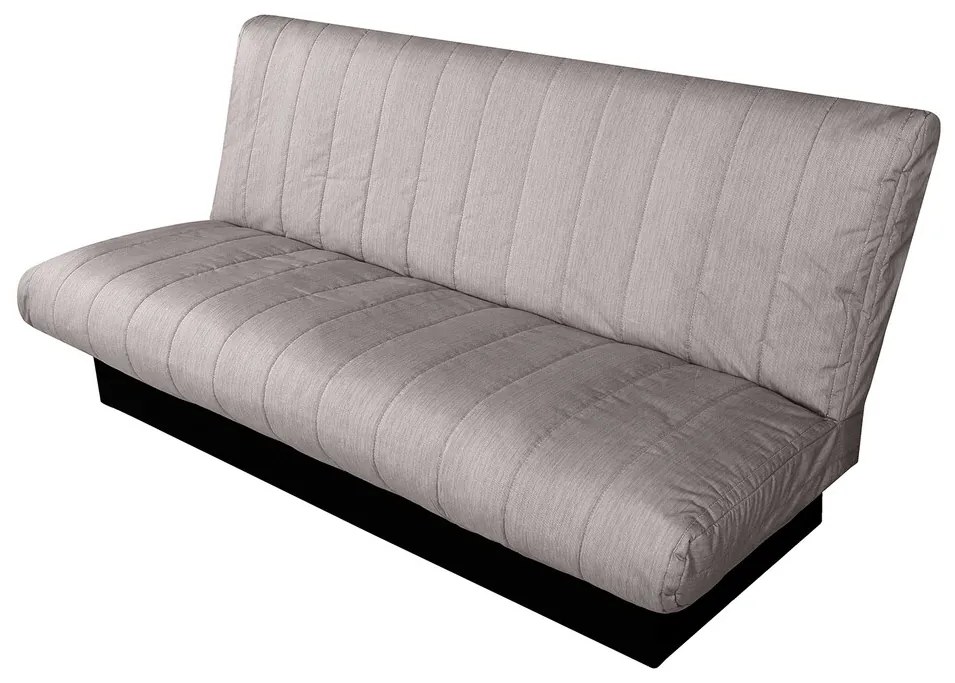 Click-Clack Felicity Kihúzható kanapé, 195x75x90 cm, tárolóládával, textil huzat, világosszürke