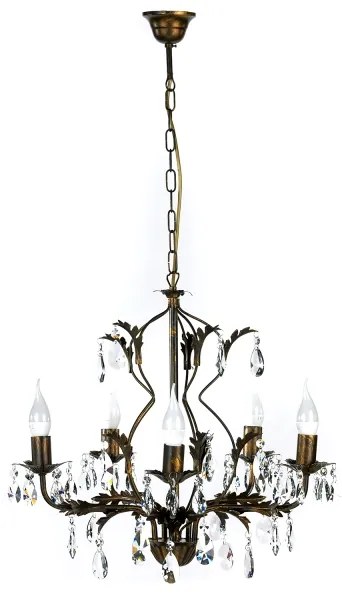 ONLI - Csillár láncon TERESA 5xE14/6W/230V bronz