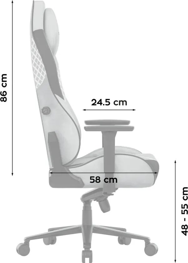 Ultra Gravity, Game szék, ergonomikus, velúr, szürke