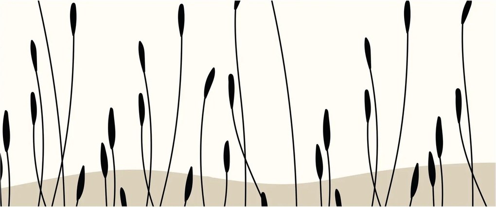 Kép - Grafikus rét N⁰3 (120x50 cm)