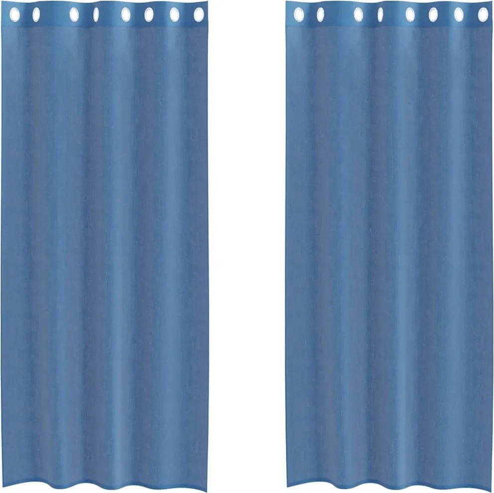 vidaXL 2 db királykék voile függönyök grommets