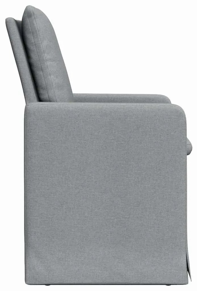 Étkező Székek 2 pcs Világosszürke 57 x 67 x 98 cm szövet