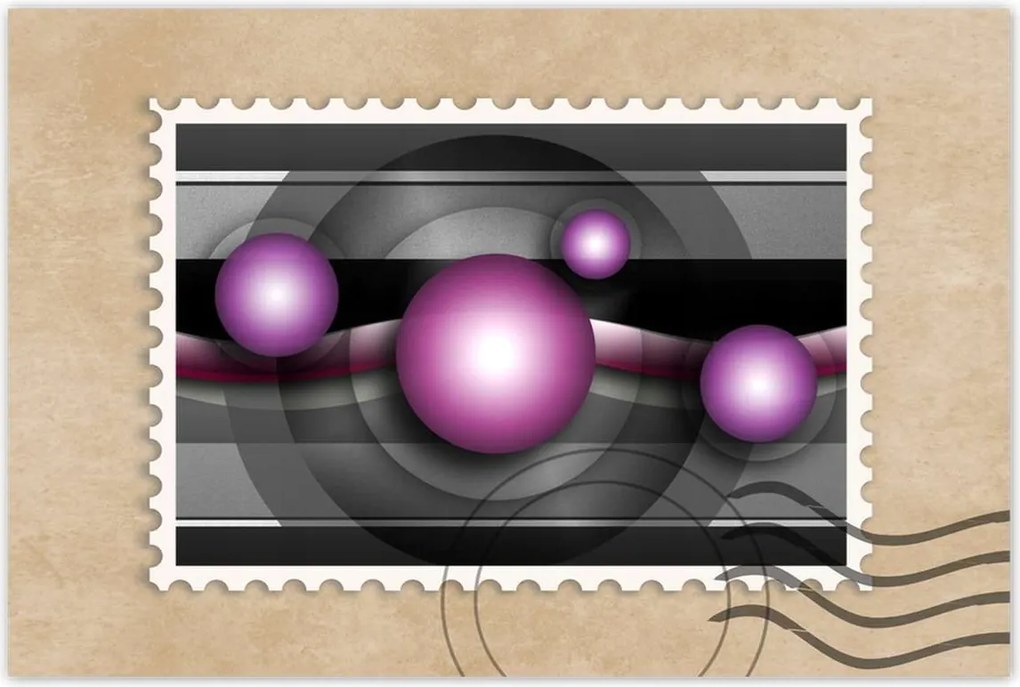 Poszterek 120x80 Lila gömbök Absztrakt